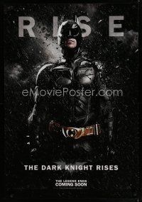 6y282 DARK KNIGHT RISES Batman rise style teaser English 1sh '12 Christian Bale as Batman!