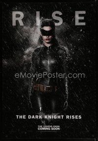6y283 DARK KNIGHT RISES rise teaser English 1sh '12 cool image of sexy Anne Hathaway as Catwoman!