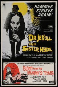 6y292 DR. JEKYLL & SISTER HYDE/BLOOD FROM THE MUMMY'S TOMB English double crown '72 Hammer!