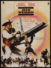 6y233 SOMETHING BIG French 23x32 '71 cool image of Dean Martin w/giant gatling gun, Brian Keith