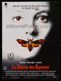 6y272 SILENCE OF THE LAMBS French 15x21 '91 great image of Jodie Foster with moth over mouth!