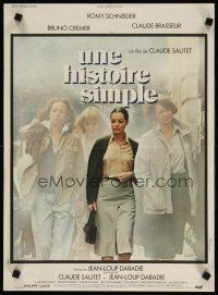 6y273 SIMPLE STORY French 15x21 '78 Romy Schneider in Claude Sautet's Une histoire simple!