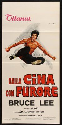 6y671 CHINESE CONNECTION Italian locandina R70s Jing Wu Men, kung fu master Bruce Lee by Ciriello!