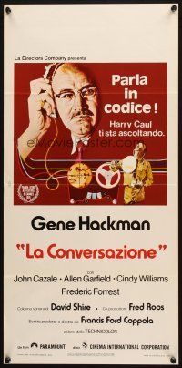 6y672 CONVERSATION Italian locandina '74 Gene Hackman is an invader of privacy, Coppola directed!