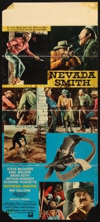 6y699 NEVADA SMITH Italian locandina '66 cool images of cowboy Steve McQueen & cast!