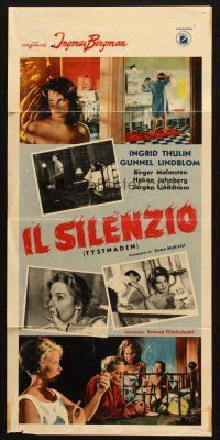 6y717 SILENCE Italian locandina '64 Ingmar Bergman's Tystnaden starring Ingrid Thulin!