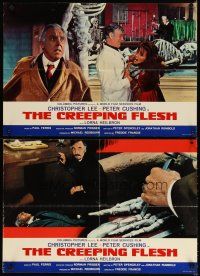 6y617 CREEPING FLESH set of 7 English Italian photobustas '72 Christopher Lee, Peter Cushing!