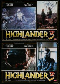6y621 HIGHLANDER 3 set of 6 Italian photobustas '96 Christopher Lambert, Deborah Unger!