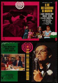 6y622 KING OF MARVIN GARDENS set of 6 Italian photobustas '76 Jack Nicholson, directed by Rafelson!