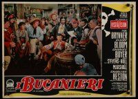 6y646 BUCCANEER Italian photobusta '58 Yul Brynner & pirates, directed by Anthony Quinn!