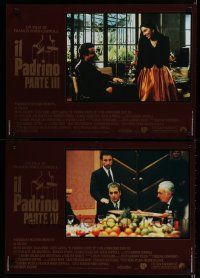 6y640 GODFATHER PART III set of 2 Italian photobustas '90 Al Pacino, Andy Garcia, Sofia Coppola!