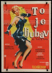 6y190 SO THIS IS LOVE Yugoslavian '53 full-length art of sexy Kathryn Grayson as Grace Moore!