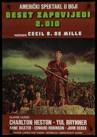 6y198 TEN COMMANDMENTS Yugoslavian R70s Cecil B. DeMille classic starring Charlton Heston!