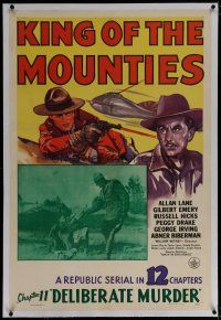 6z232 KING OF THE MOUNTIES linen chapter 11 1sh '42 WWII Canada, Alan Rocky Lane RCMP serial!