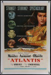 6z399 SIREN OF ATLANTIS linen 1sh '47 Atlantis the Lost Continent, c/u of sexiest Maria Montez!
