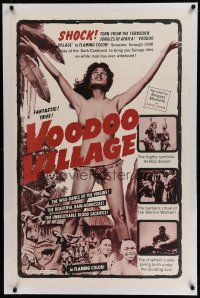 6z409 SORCERERS' VILLAGE linen 1sh R60s different image of topless native woman, Voodoo Village!