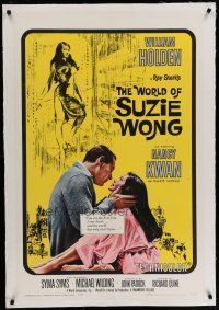 6z492 WORLD OF SUZIE WONG linen 1sh '60 William Holden was the first man that Nancy Kwan ever loved!