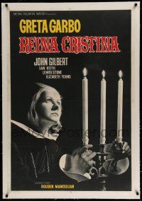 7a170 QUEEN CHRISTINA linen Argentinean R50s completely different art of Greta Garbo w/candelabra!