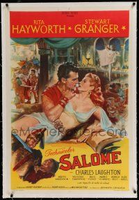 7a174 SALOME linen Argentinean '53 art of sexy reclining Rita Hayworth romanced by Stewart Granger!