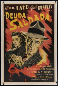 7a175 SALTY O'ROURKE linen Argentinean '45 cool different art of Alan Ladd & Gail Russell by Essex!
