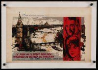 7a405 DAY THE EARTH CAUGHT FIRE linen Belgian '62 Val Guest sci-fi, cool Ray art of London!