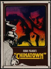 7a118 CHINATOWN linen German '74 Roman Polanski classic, c/u of Jack Nicholson & sexy Faye Dunaway!