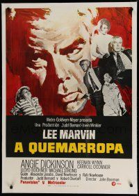 7a251 POINT BLANK linen Spanish '68 different art of Lee Marvin, Angie Dickinson, John Boorman noir