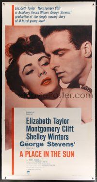 7b249 PLACE IN THE SUN linen 3sh R59 super close up of sexy Elizabeth Taylor & Montgomery Clift!