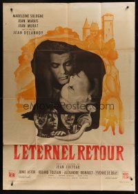 7b092 LOVE ETERNAL French 1p R53 Jean Cocteau & Delannoy's L'eternel retour, Jean Marais & Murat!