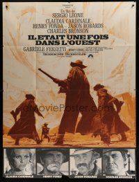 7b095 ONCE UPON A TIME IN THE WEST French 1p '69 Leone, Fonda, Bronson & Cardinale, super rare!
