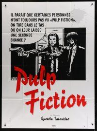 7b096 PULP FICTION French 1p '94 Tarantino, should Travolta & Jackson give 'em a second chance?