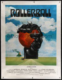 7b193 ROLLERBALL linen French 1p '75 cool completely different artwork by Jouineau Bourduge!