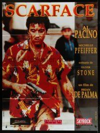 7b099 SCARFACE French 1p R80s different image of Al Pacino, Brian De Palma, Oliver Stone!