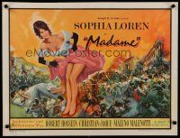 7b038 MADAME SANS GENE 1/2sh R63 wonderful art of super sexy Sophia Loren in low-cut dress!