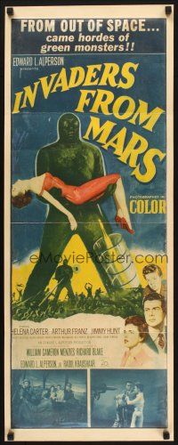 7b018 INVADERS FROM MARS insert '53 classic, hordes of green monsters from outer space!