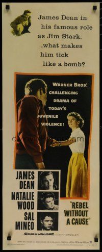 7b020 REBEL WITHOUT A CAUSE insert R57 Nicholas Ray, James Dean was a bad boy from a good family!