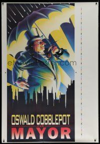 7b003 BATMAN RETURNS special 44x63 '92 different mayor campaign art of Danny DeVito as The Pengiun