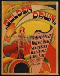 7b057 GOLDEN DAWN WC '30 Hammerstein's play of white girl raised by African natives, colorful art!