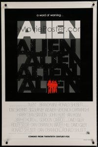 7c050 ALIEN teaser 1sh '79 Ridley Scott classic, a word of warning, ultra rare & different!