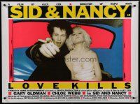 7c115 SID & NANCY British quad '86 Gary Oldman & Chloe Webb, punk classic directed by Alex Cox!