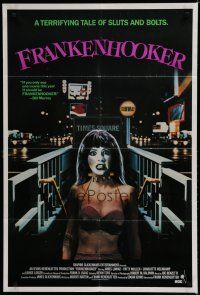 7c367 FRANKENHOOKER 1sh '90 great wacky horror sex image, a terrifying tale of sluts and bolts!