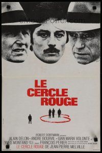 7c134 RED CIRCLE French 15x21 '70 Jean-Pierre Melville's Le Cercle Rouge, Alain Delon!