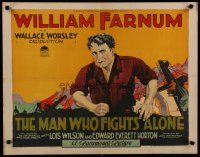 7c021 MAN WHO FIGHTS ALONE 1/2sh '24 paralyzed engineer William Farnum is cured by a tragedy!