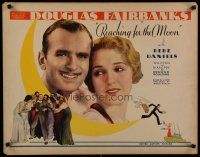 7c025 REACHING FOR THE MOON 1/2sh '30 Douglas Fairbanks, Bebe Daniels, w/ music by Irving Berlin!