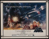 7c027 STAR WARS 1/2sh '77 George Lucas classic sci-fi epic, great art by Tom Jung!