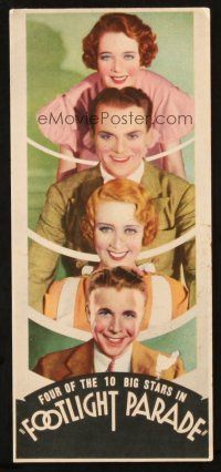 7c261 FOOTLIGHT PARADE herald '33 James Cagney, Ruby Keeler, Joan Blondell & Dick Powell!