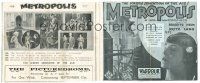 7c266 METROPOLIS English herald '27 Fritz Lang sci-fi classic, many great different images!