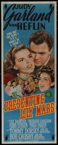 7c041 PRESENTING LILY MARS insert '43 Judy Garland & Van Heflin, it's a honey of a Broadway show!