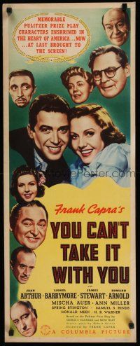7c049 YOU CAN'T TAKE IT WITH YOU insert '38 Frank Capra, Jean Arthur, Barrymore, James Stewart