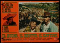 7c181 GOOD, THE BAD & THE UGLY Italian photobusta R70s cool c/u of Clint Eastwood & Eli Wallach!